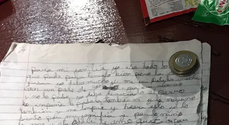 "El muerto no paga", escribió antes de acabar con su propia vida 