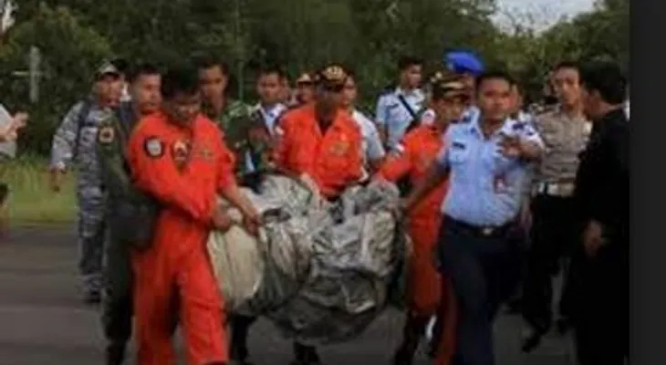 Cadáveres y restos avión de AirAsia  (Video)