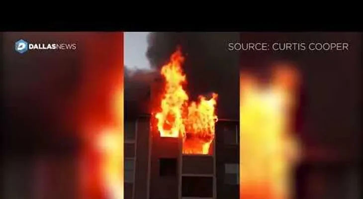 Hombre atrapa bebé arrojado desde un edificio en llamas