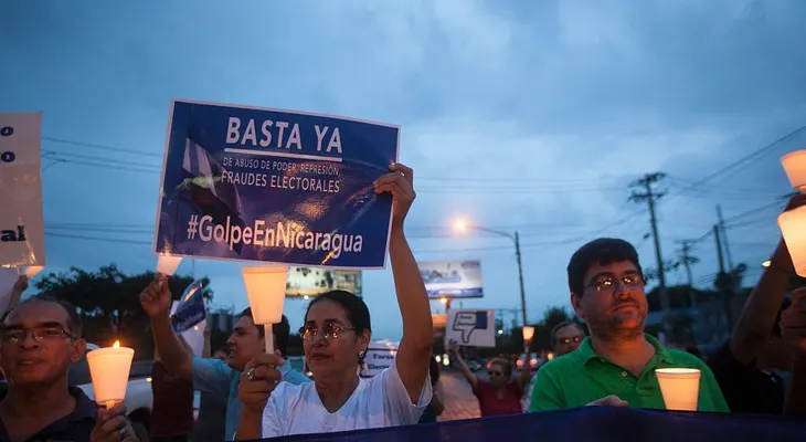 Manifestantes en Nicaragua piden elecciones libres y transparentes
