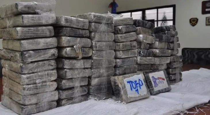 Se trata de cocaína 69 paquetes decomisados por la DNCD en PMC y pesan 73.34 kilos