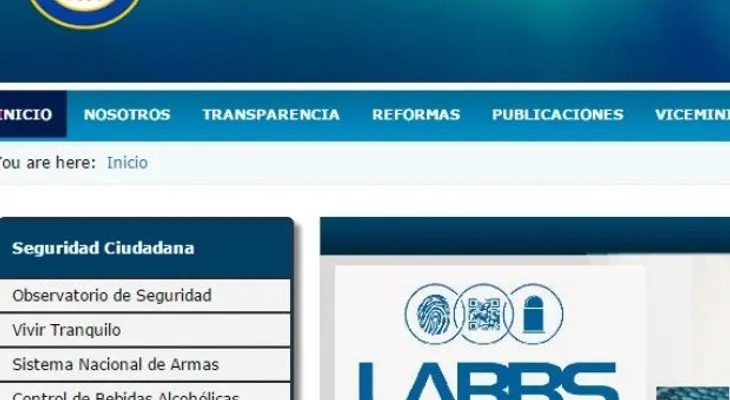 Se restablece página del Ministerio de Interior y Policía