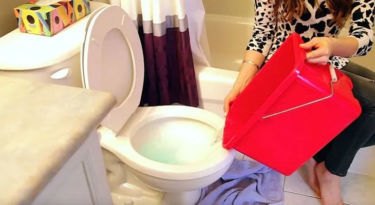 Un cubo de agua ? ¡esto fue lo que utilizó ella para resolver el «menudo» problema!