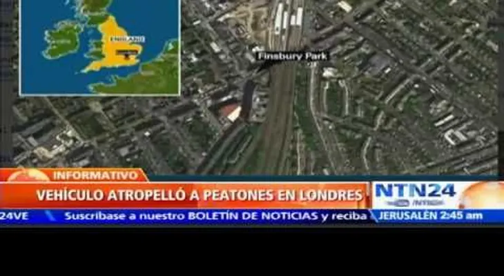 Vehículo arrolla a peatones en Finsbury Park, Londres