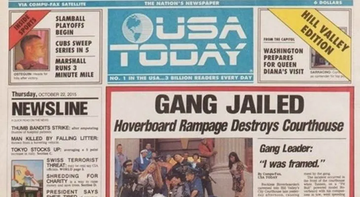 ¿Verdadero o falso? 9 afirmaciones del periódico de 'Volver al futuro'