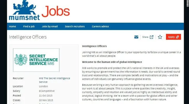 El MI6 se anuncia en sitio para mamás: ¿Son ellas las mejores espías?