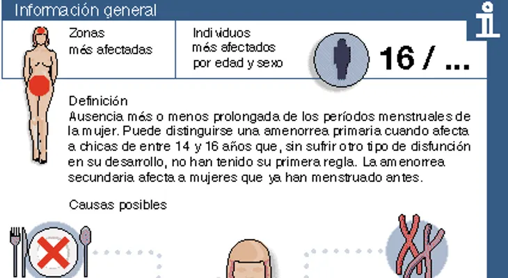 Amenorrea (falta de menstruación en la mujer); tipos de amenorreas y síntomas