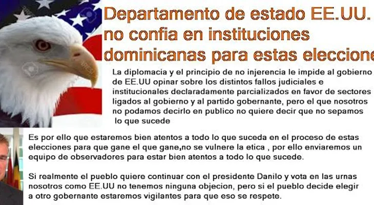 Los Estados Unidos estará vigilante comicios del 15 de mayo en República Dominicana