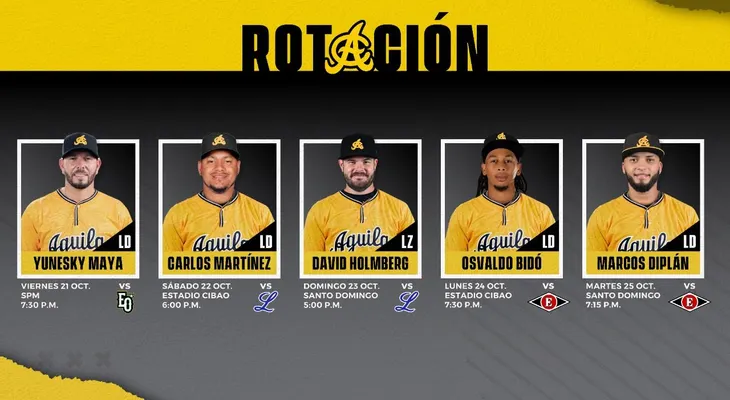 Águilas anuncian rotación segunda semana; Maya lanzará este viernes
