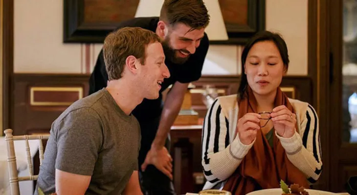 Piqué y Zuckerberg cenan en Barcelona