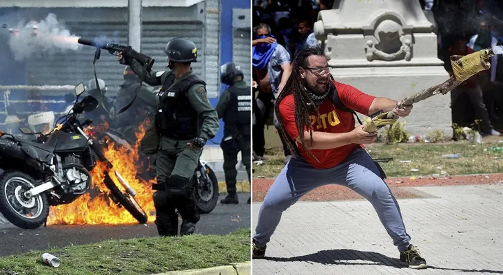 El doble estándar de los medios chavistas para cubrir la represión en Venezuela y Argentina