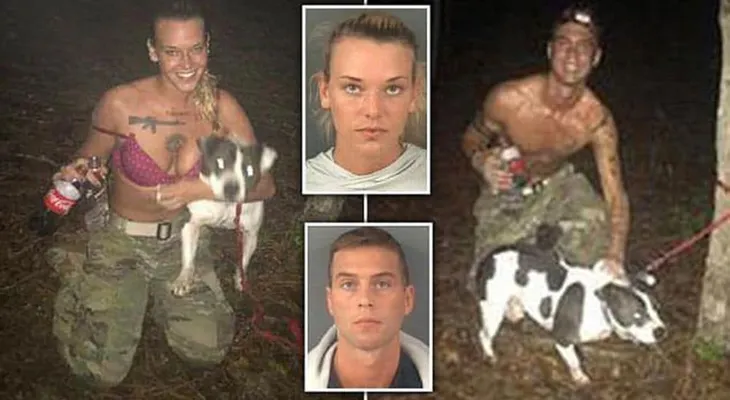 EEUU: una ex marine ató a su perro de servicio a un árbol y le disparó mientras su novio la filmaba