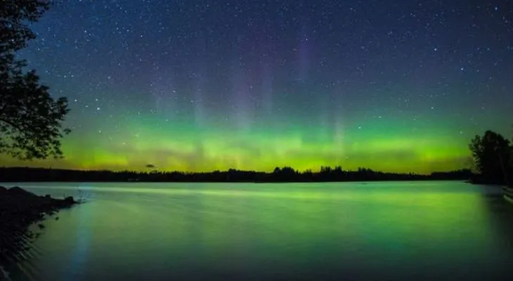 Aurora boreal, visible en algunas áreas de Estados Unidos y Europa