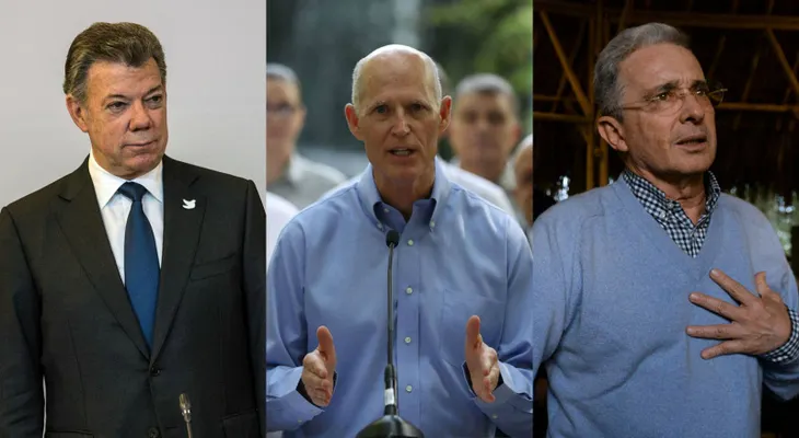 Gobernador de Florida le pide a Trump hablar sobre narcotráfico con Santos y recibir a expresidente Uribe
