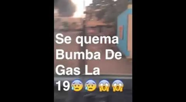 Conductor de vehículo capta video fuego en planta explotó en Alma Rosa II