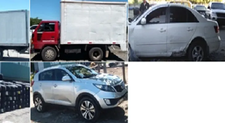 PN recupera camión cargado de neumáticos robado en Santiago y apresa siete personas
