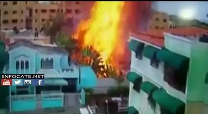 Video de explosión planta de gas fue captado por cámara de seguridad