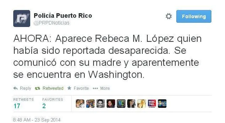 Aparece expareja de Don Omar reportada como desaparecida
