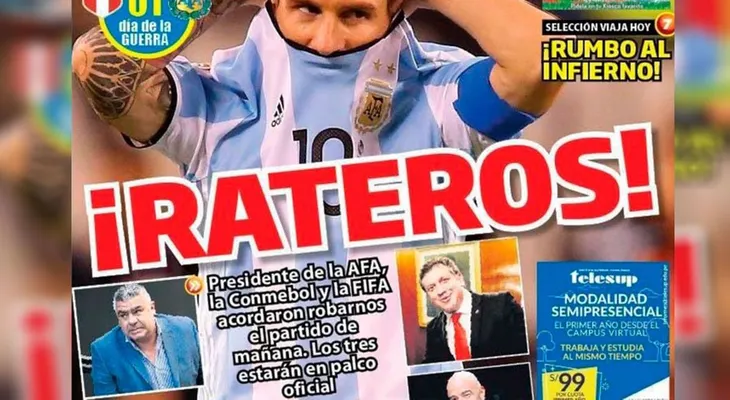 La prensa peruana denuncia que el partido ante Argentina está arreglado