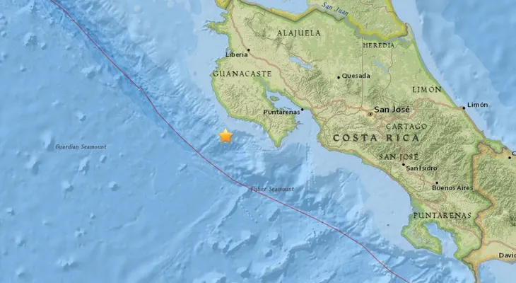 Sismo de 5,1 sacude las costas de Costa Rica, según USGS