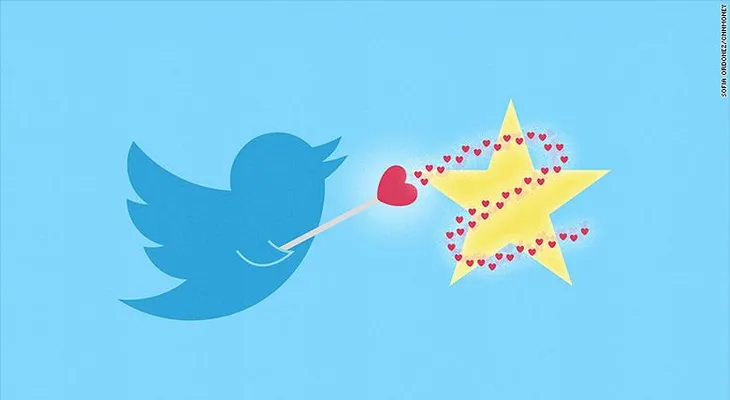 Twitter cambia las estrellas y favoritos por corazones y 'me gusta'