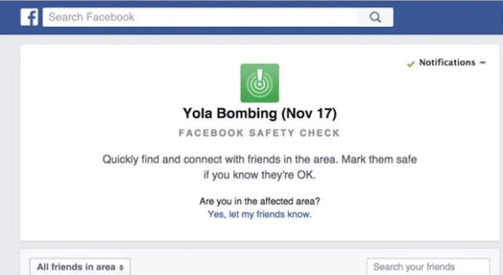 Facebook activa el ?Safety Check? tras los bombardeos en Nigeria