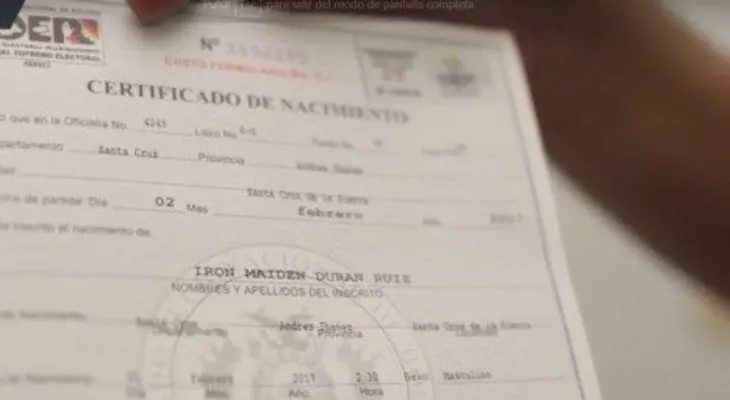 Le pusieron un nombre tan polémico que se viralizó: Iron Maiden Durán Ruiz