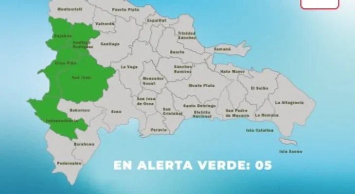 COE declara alerta verde en cinco provincias por crecidas de ríos y cañadas