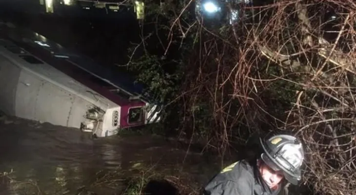 Nueve heridos por accidente de tren en California