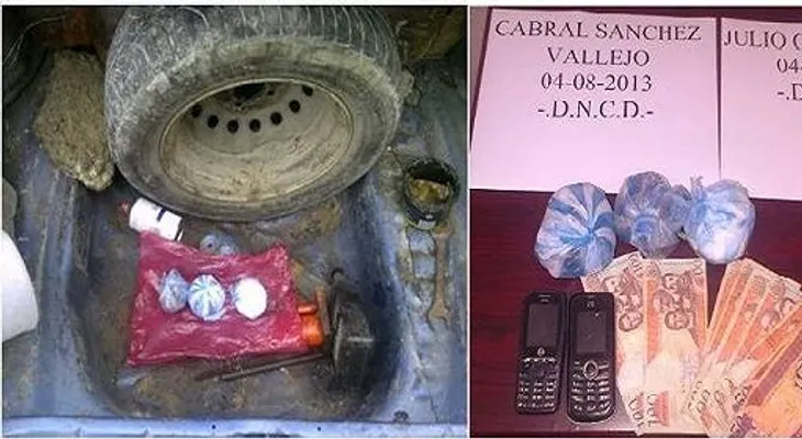 La DNCD apresa tres hombres en flagrante delito, uno cargaba una pistola chilena