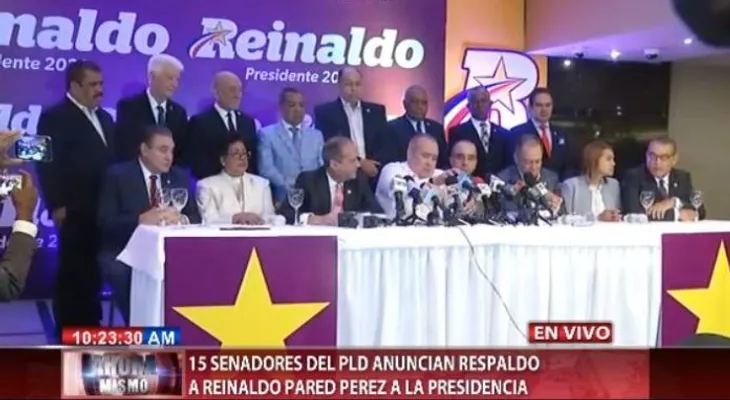 Reinaldo recibe el apoyo de 23 senadores del PLD