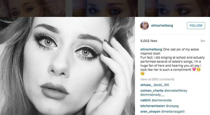 ¿Qué ves de extraño en esta foto de 'Adele'? Una doble de la cantante tiene éxito en Instagram