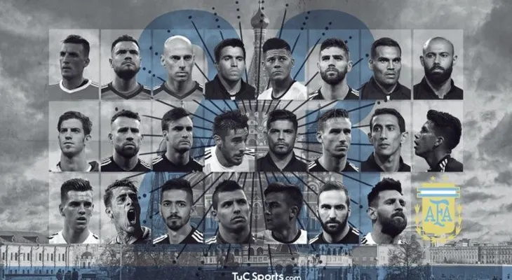 Los 23 futbolistas de Argentina convocados al Mundial Rusia 2018