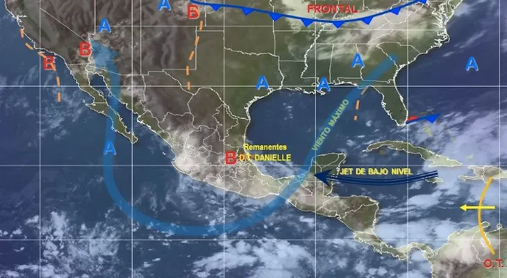 Tormenta tropical Danielle provocaría derrumbes e inundaciones en México