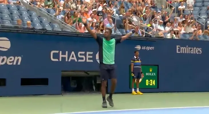 Gael Monfils y Elina Svitolina avanzan a semifinales del dobles mixto en el US Open tras un punto espectacular