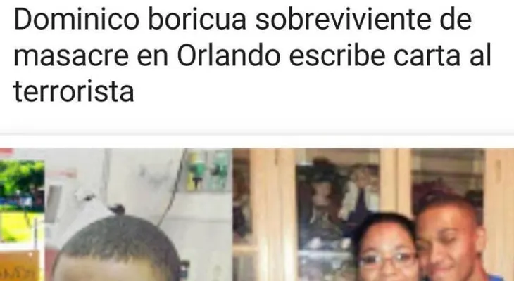 Un dominico-boricua escribe carta al terrorista de Orlando