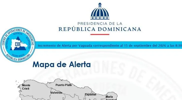 COE pone Santo Domingo y el Distrito Nacional en alerta amarilla por aguaceros