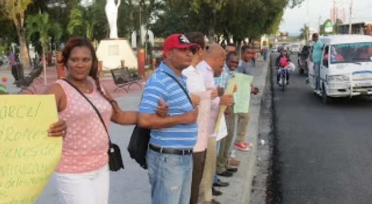 En Barahona protestan contra la corrupción