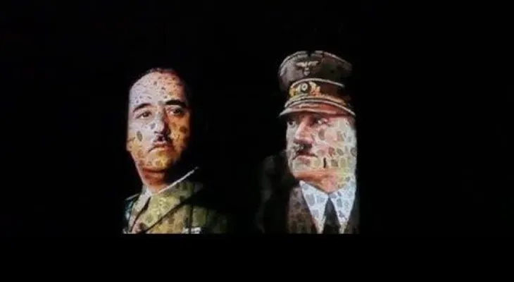 Así fue la polémica proyección de imágenes de Franco y Hitler en España