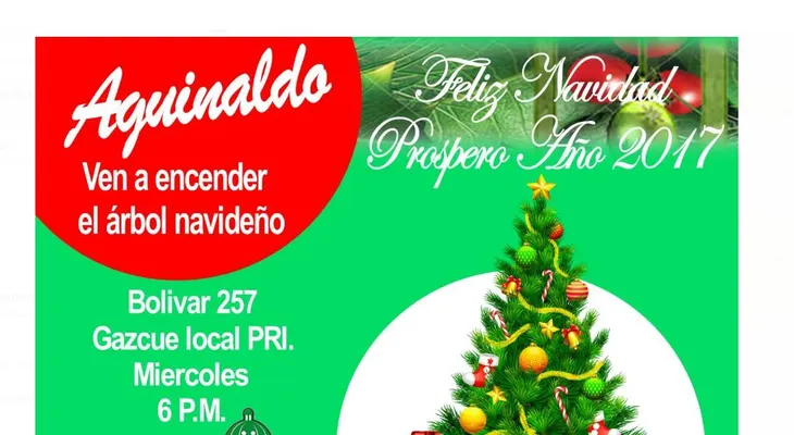 Trajano agradece designación; desea un Prospero 2017;  invita a encender Arbol de Navidad