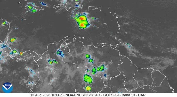 Indomet prevé aguaceros y tormentas eléctricas este jueves por onda tropical y vaguada