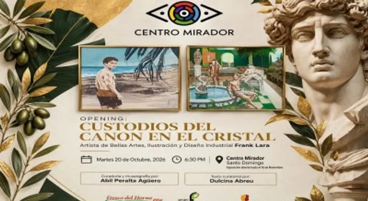 Frank Lara inaugura exposición «Custodios del canon en el cristal» en el Centro Cultural Mirador