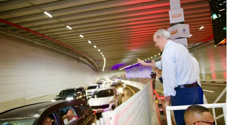 Abinader inaugura túnel de la Plaza de la Bandera