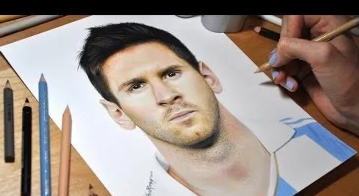 Video: Un Messi de impresión hecho a lápiz