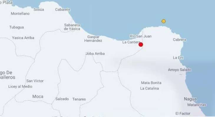 Tiembla la tierra en Río San Juan, República Dominicana