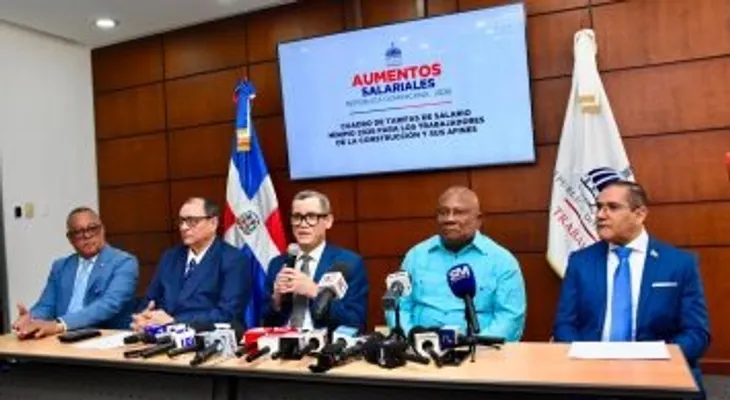 Gobierno acuerda aumento de 20 % al salario mínimo de trabajadores de la construcción