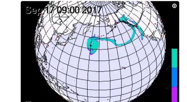 Así sería la nube radioactiva de un ataque nuclear norcoreano (GRÁFICO)