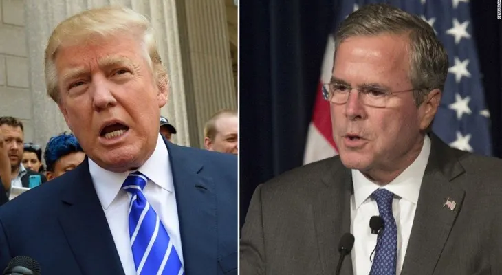 La inmigración ilegal "no es sobre amor", dice Donald Trump a Jeb Bush