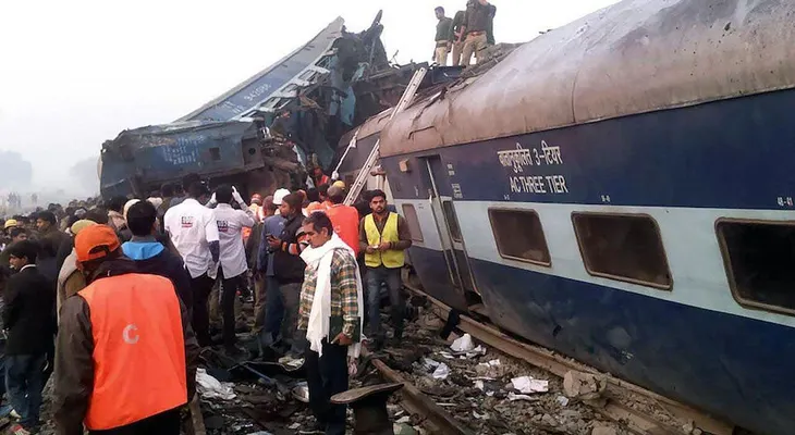 Descarrila tren en India; hay decenas de muertos