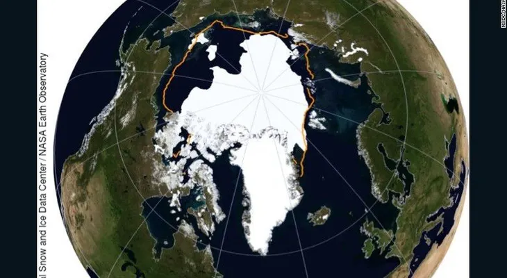 Nivel del hielo ártico, en su segundo nivel más bajo de la historia
